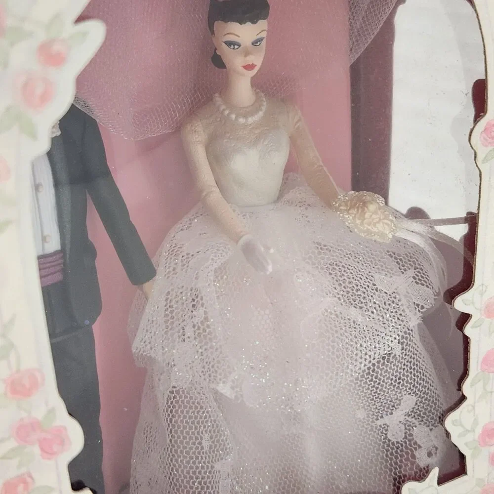 1997 Hallmark Keepsake Barbie Ken Wedding Day Ornament Boxed or Cake Topper